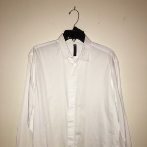 Equilibrio White Long Sleeve Dress Shirt